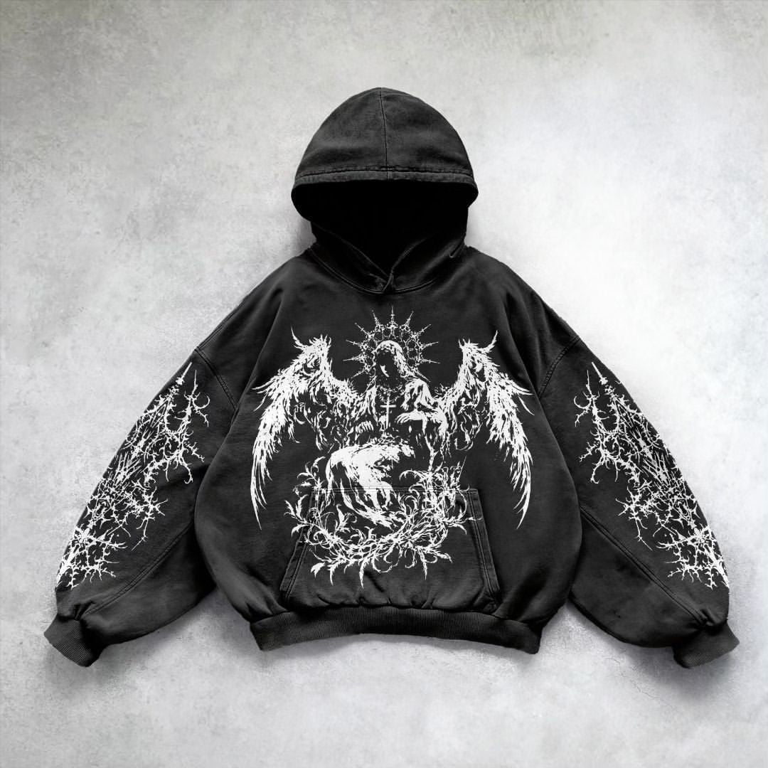 Fashionable Autumn Printed Pullover Hoodie