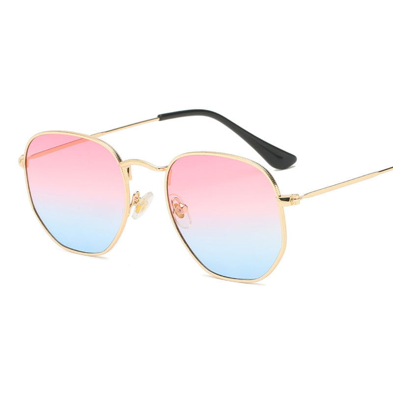 Harajuku Personality Irregular Sunglasses Fashion Metal Glasses Men'S Literary Style Sunglasses by AuroreWear