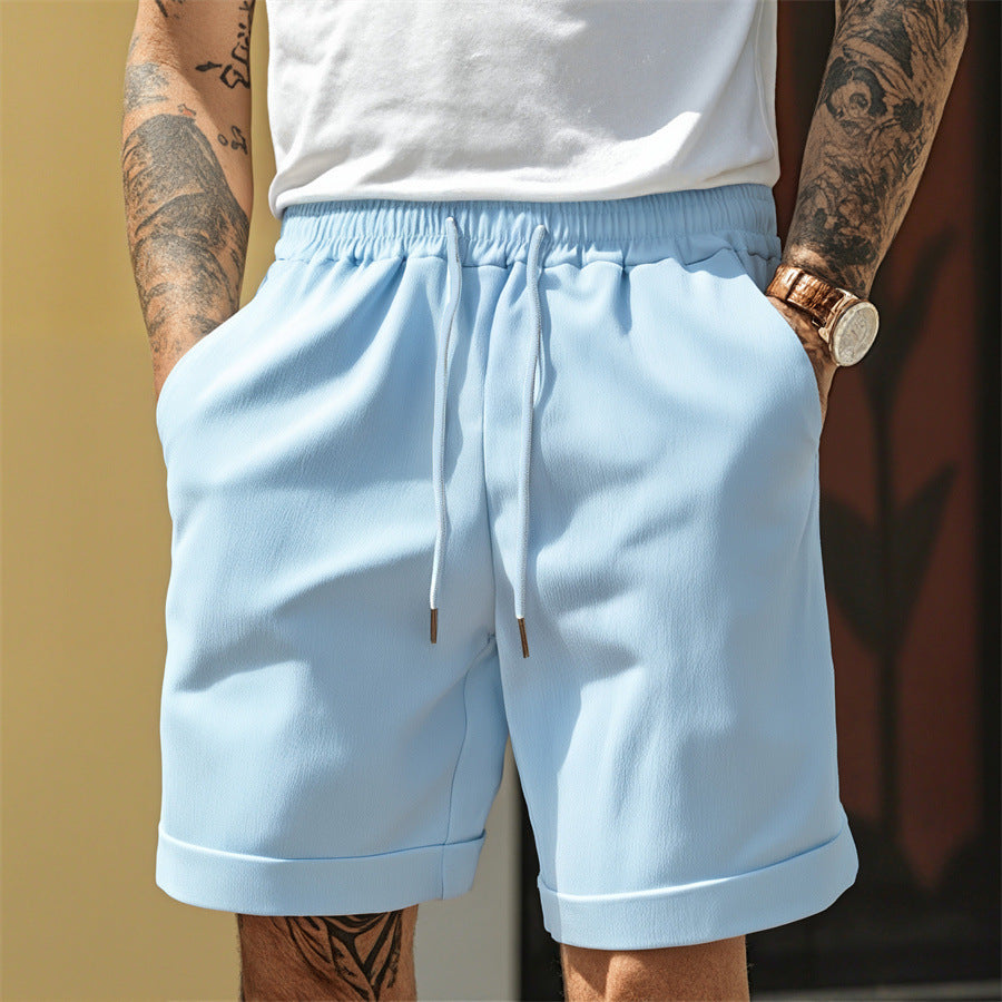 Men's Summer High Street Pleated Shorts