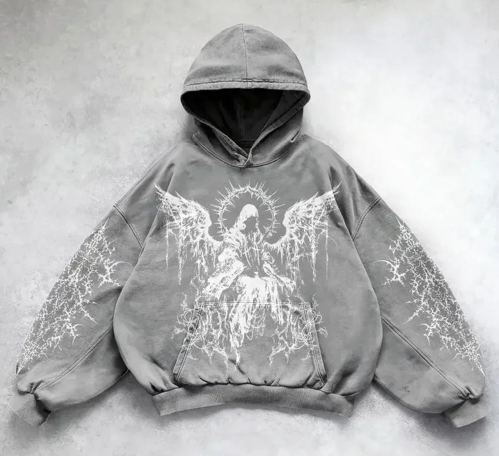 Fashionable Autumn Printed Pullover Hoodie