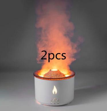 New Creative Ultrasonic Essential Oil Humidifier Volcano Aromatherapy Machine Spray Jellyfish Air Flame Humidifier Diffuser by AuroreWear