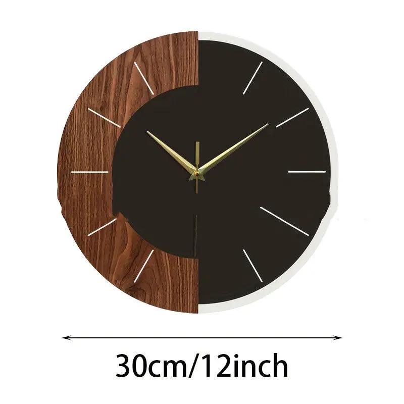 Nordic-style Minimalist Wooden Wall Clock Modern Home Decor Accent Wall Clock by AuroreWear