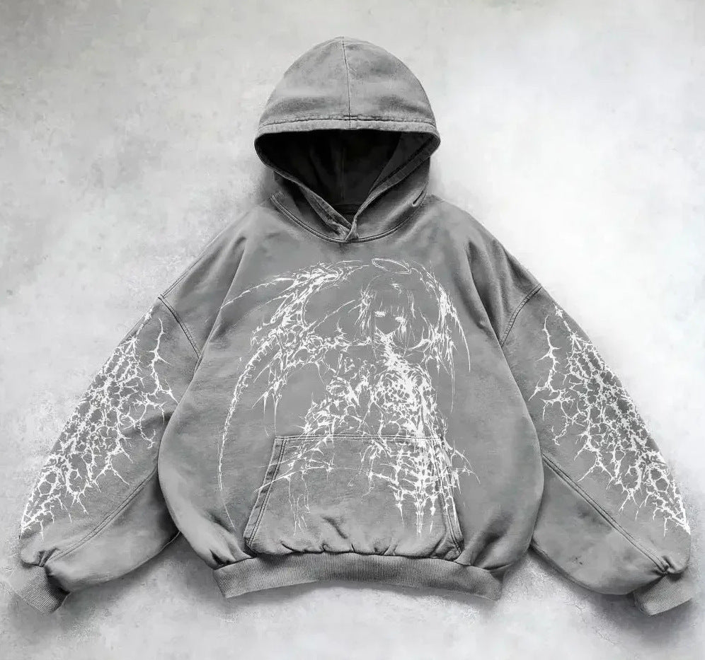 Fashionable Autumn Printed Pullover Hoodie