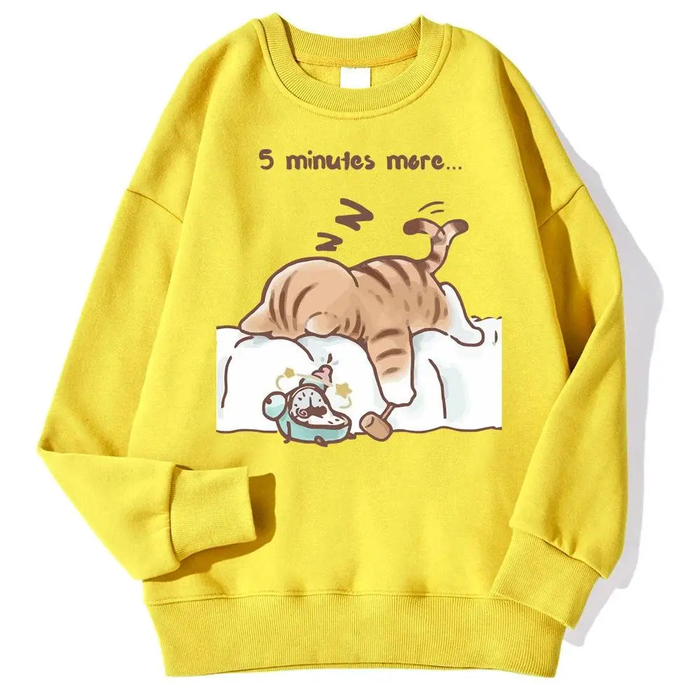 Let Me Sleep For Another Five Minutes Man Sudadera Korean Sweatshirt AuroreWear