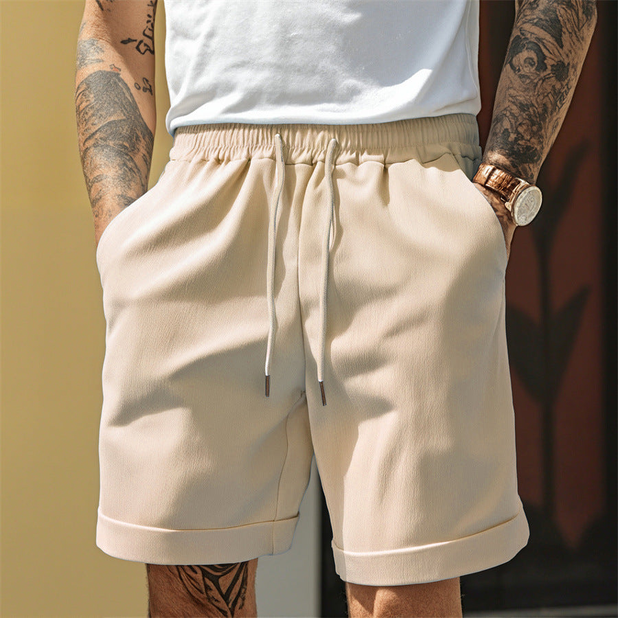 Men's Summer High Street Pleated Shorts