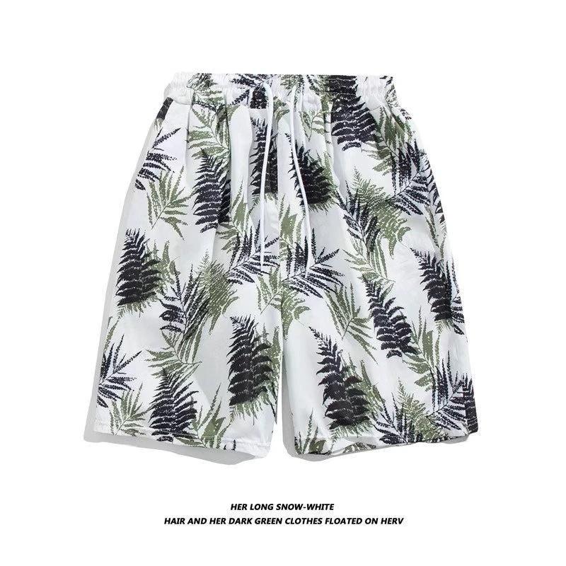 Fashion Printed Cross-border Plus Size Loose Casual Shorts by AuroreWear