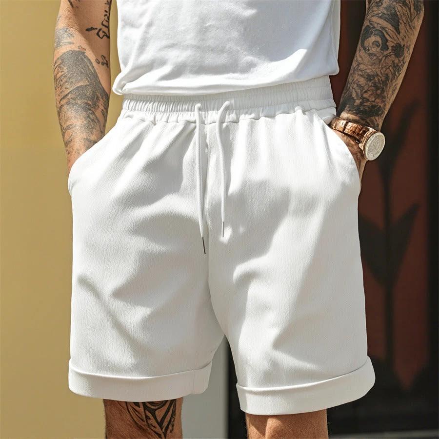 Men's Summer High Street Pleated Shorts by AuroreWear