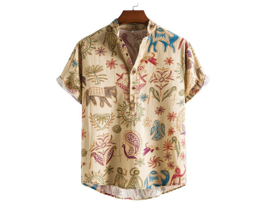 Plus Size Casual Fashion 3D Digital Printing Shirt