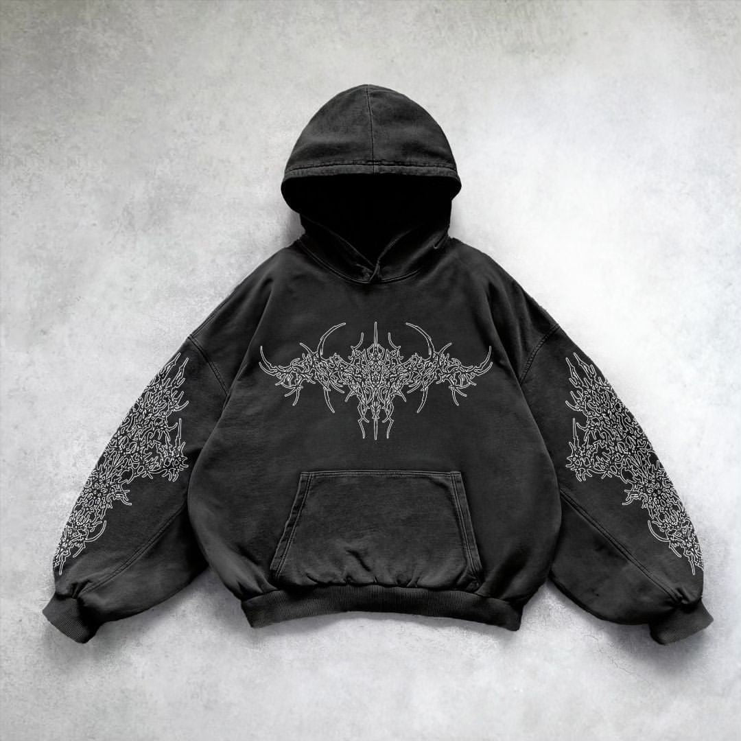 Fashionable Autumn Printed Pullover Hoodie