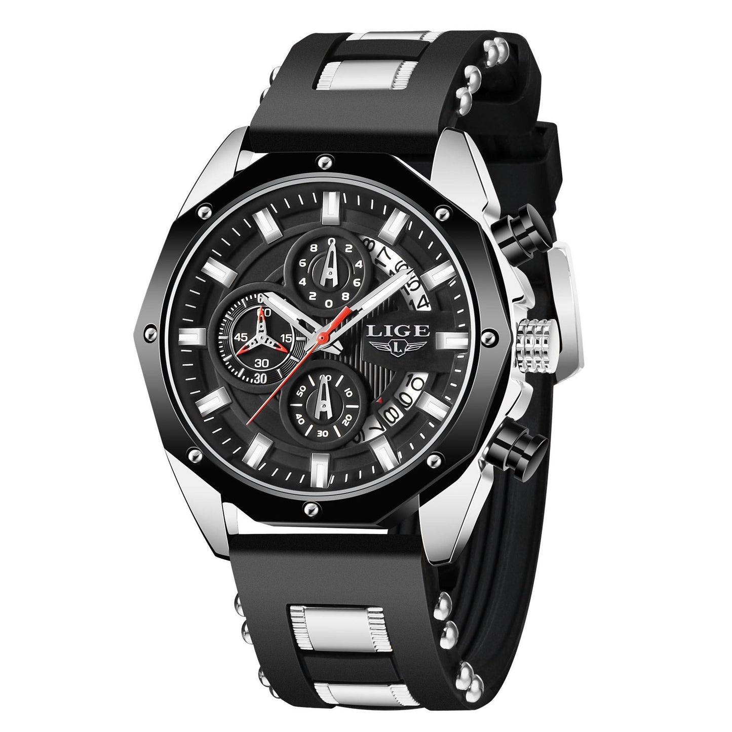 Fashion Mens Watches Top Brand Luxury Silicone Sport Watch Men Quartz Date Clock