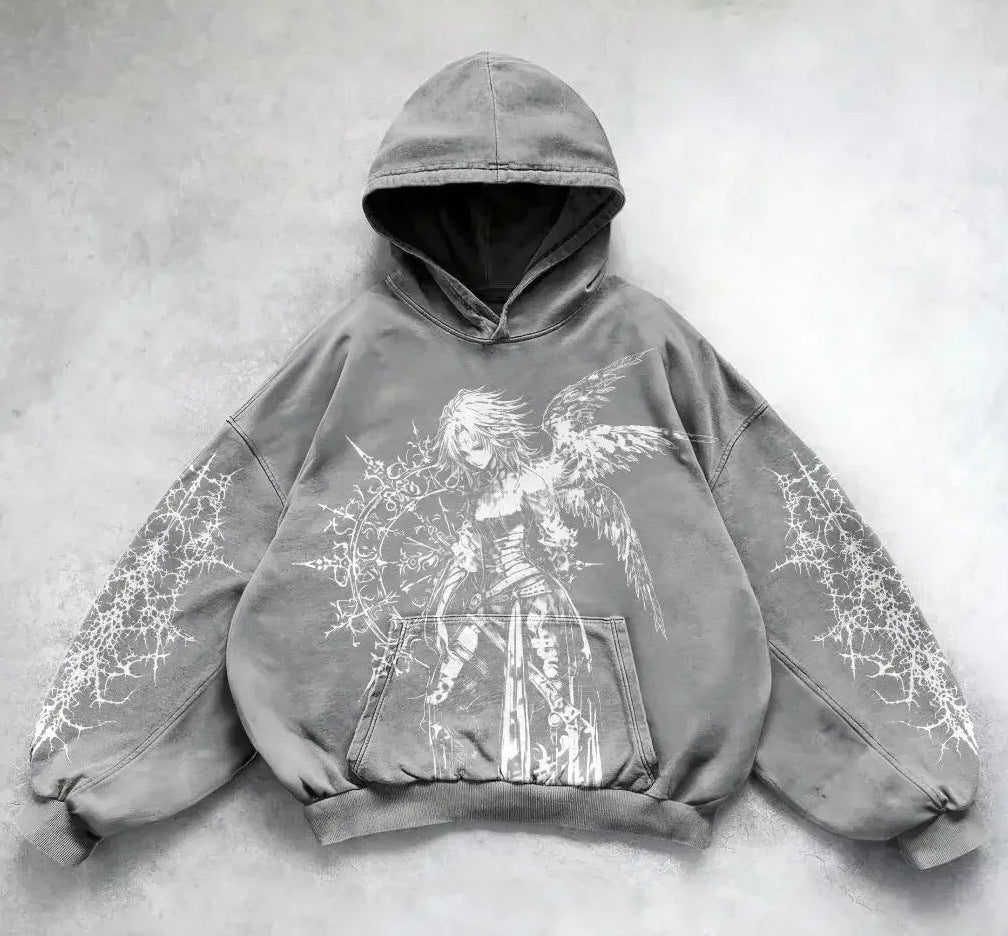 Fashionable Autumn Printed Pullover Hoodie