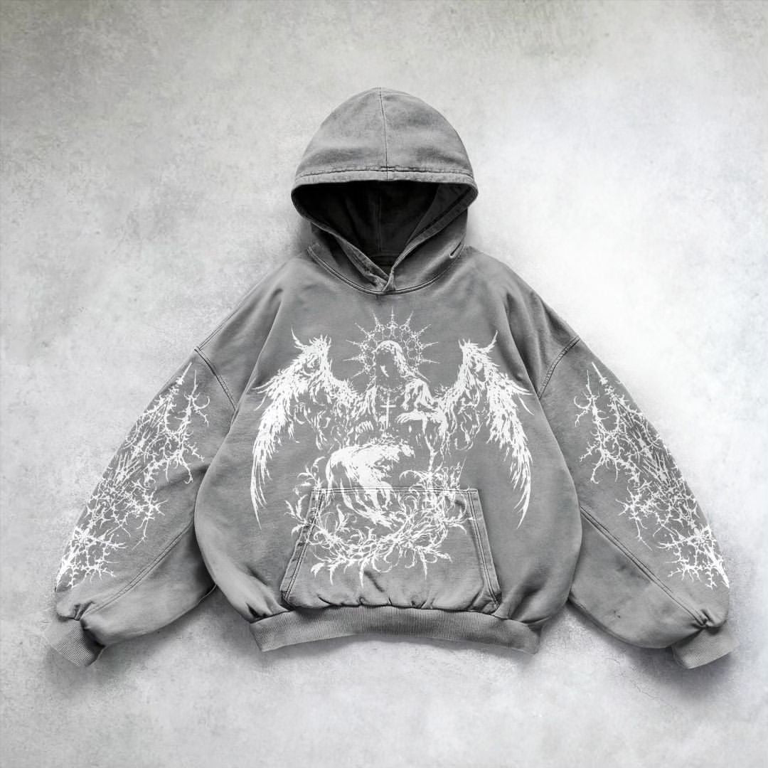 Fashionable Autumn Printed Pullover Hoodie