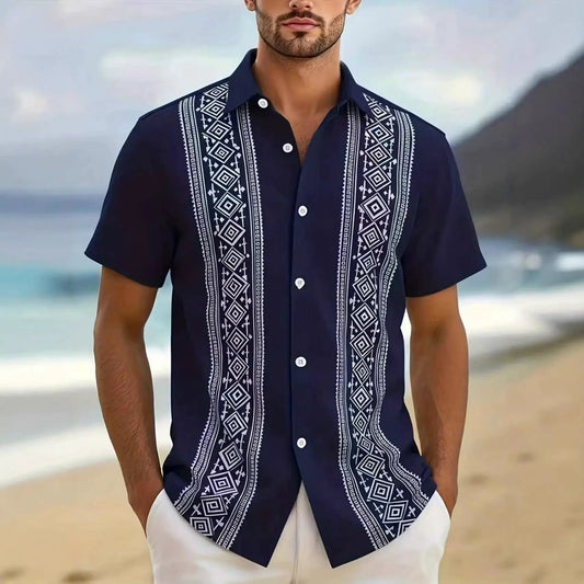 Hawaiian Short-Sleeve Shirt For Men by AuroreWear