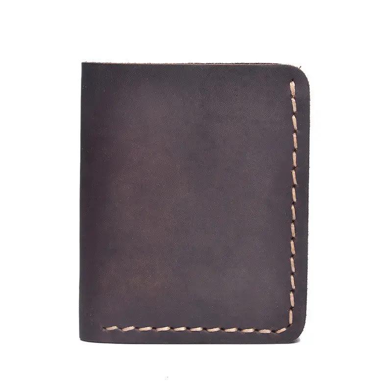 Vintage Crazy Horse Leather Short Wallet by AuroreWear