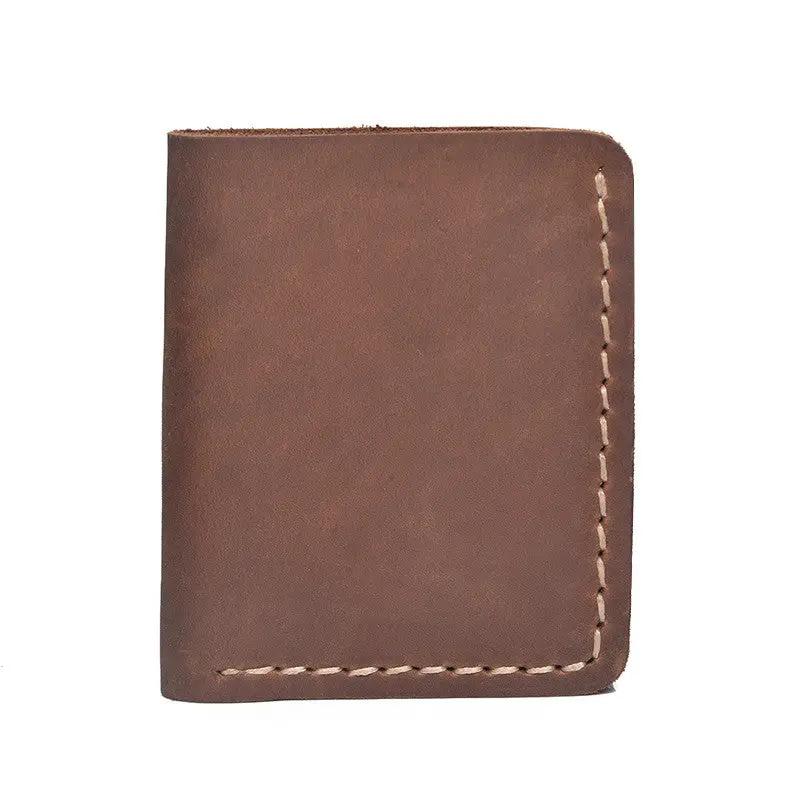 Vintage Crazy Horse Leather Short Wallet by AuroreWear