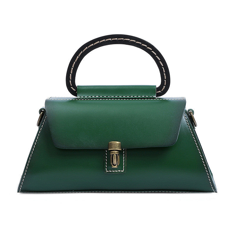 Female Tree cream leather handbag for women, elegant everyday shoulder bag
