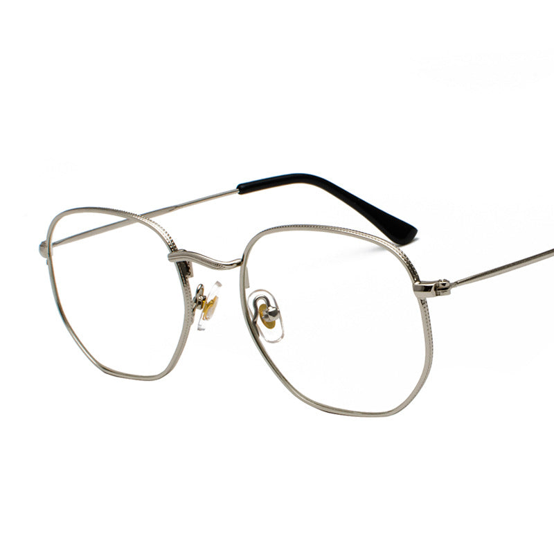 Harajuku Personality Irregular Sunglasses Fashion Metal Glasses Men'S Literary Style Sunglasses by AuroreWear