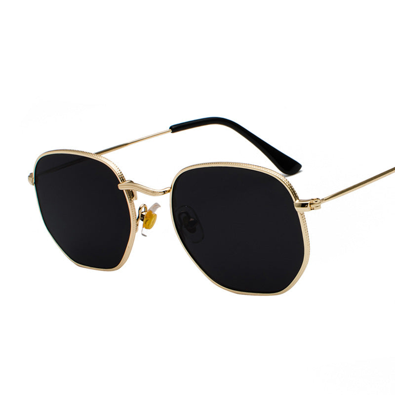 Harajuku Personality Irregular Sunglasses Fashion Metal Glasses Men'S Literary Style Sunglasses by AuroreWear