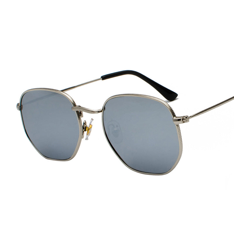 Harajuku Personality Irregular Sunglasses Fashion Metal Glasses Men'S Literary Style Sunglasses by AuroreWear