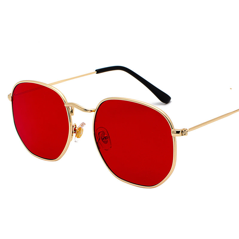 Harajuku Personality Irregular Sunglasses Fashion Metal Glasses Men'S Literary Style Sunglasses by AuroreWear