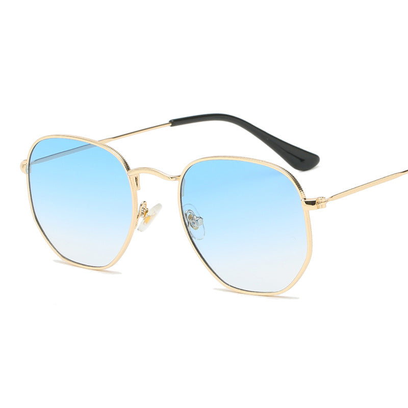 Harajuku Personality Irregular Sunglasses Fashion Metal Glasses Men'S Literary Style Sunglasses by AuroreWear