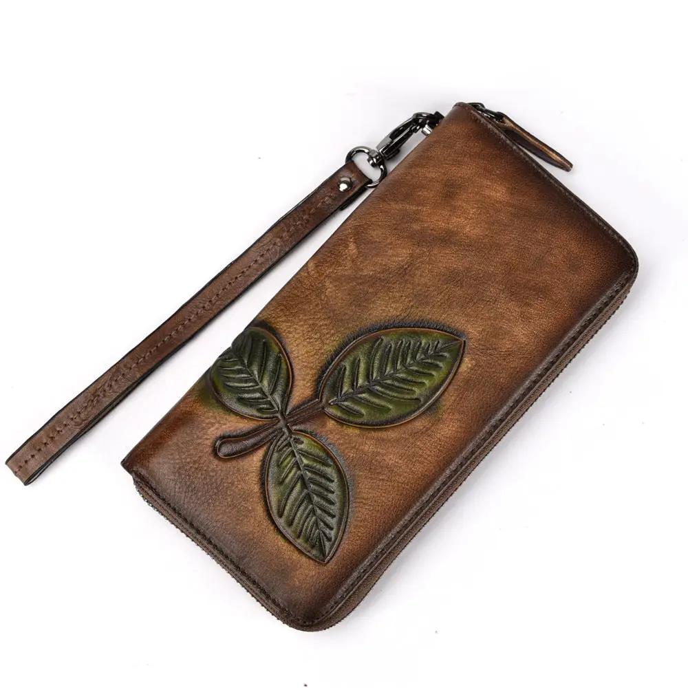 AuroreWear Floral Chain Leather Wallet by AuroreWear