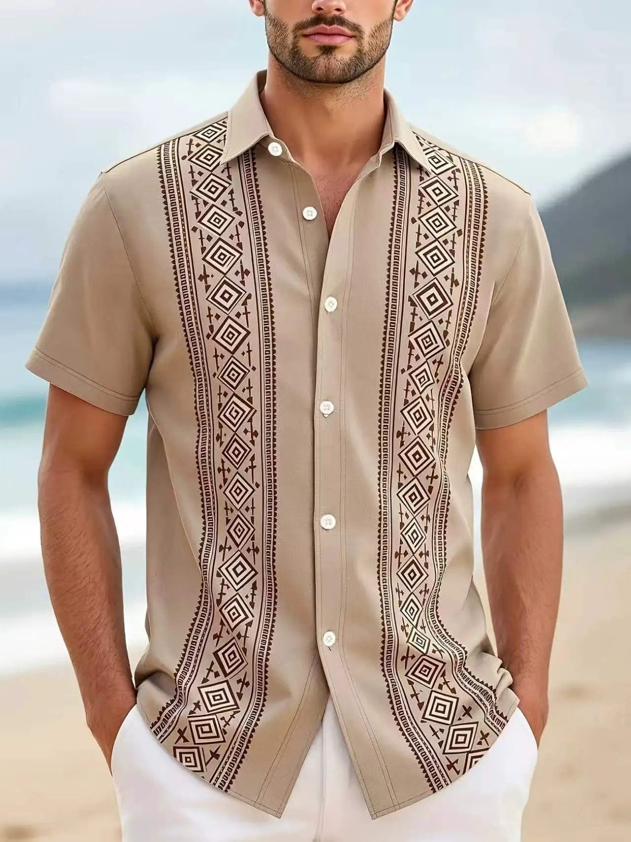 Hawaiian Short-Sleeve Shirt For Men by AuroreWear