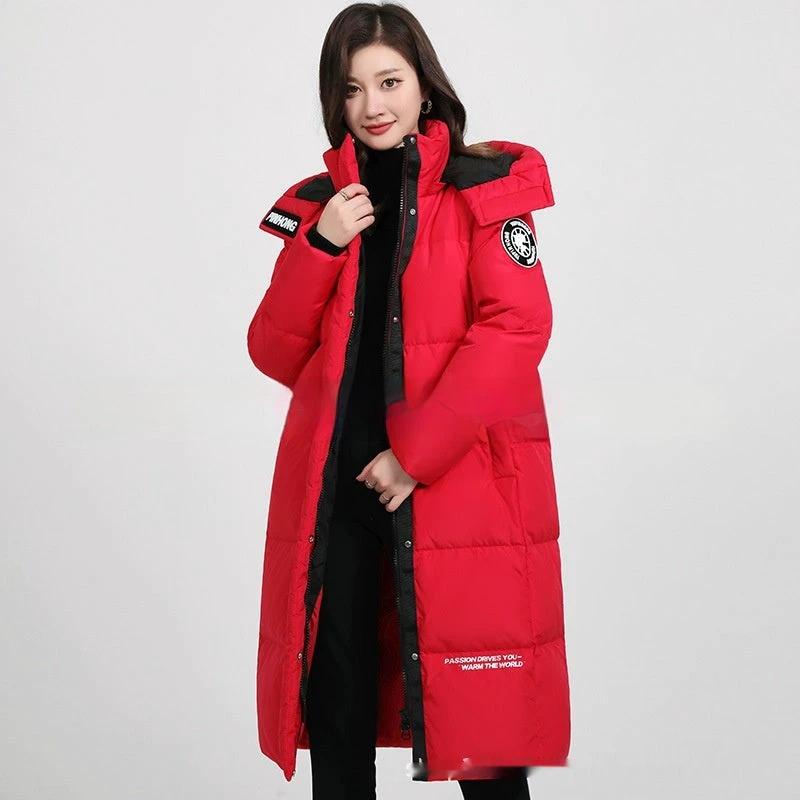 Women's Winter Thickened Casual Mid-length Down Jacket Hooded Jacket by AuroreWear
