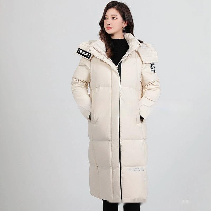 Women's Winter Thickened Casual Mid-length Down Jacket Hooded Jacket by AuroreWear