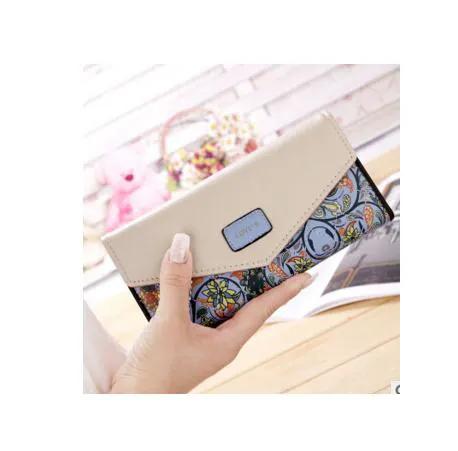 AuroreWear Floral Embroidered Leather Wallet by AuroreWear
