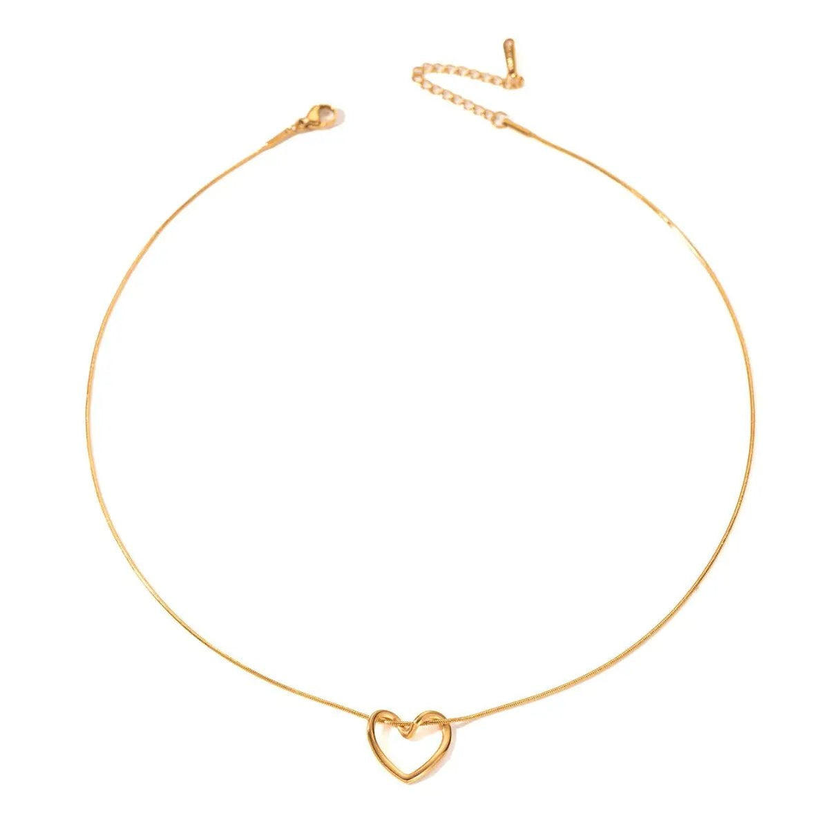 AuroreWear Twist Hollow Heart Pendant Necklace by AuroreWear