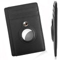 AirTag Wallet Anti Theft Bullet Card Bag Multi-functional Rfid Card Holder Men's Leather Slim Wallets For Airtag Air Tag by AuroreWear