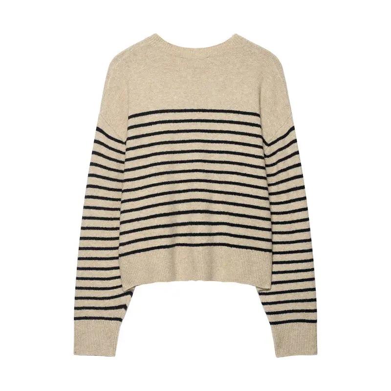 Loose Striped Sweater For Women by AuroreWear