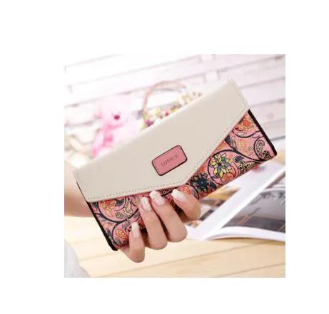 AuroreWear Floral Embroidered Leather Wallet by AuroreWear