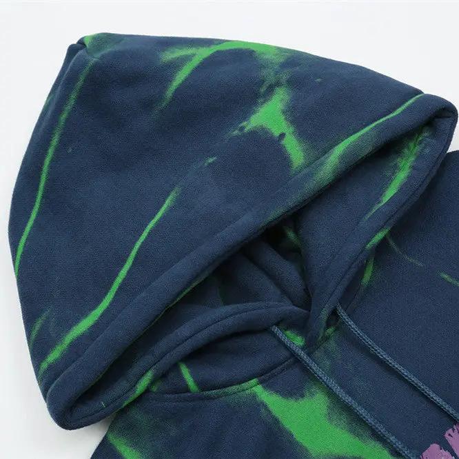 Cartoon Print Plus Velvet Sweater Street Trend Hoodie by AuroreWear