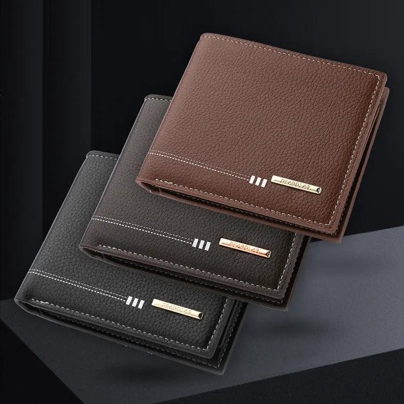 Multi-functional Multiple Card Slots Retro Men's Short Wallet by AuroreWear