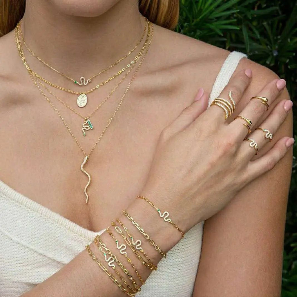 Micro-inlaid zircon copper jewelry necklace by AuroreWear