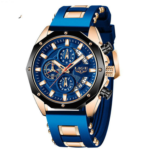 Fashion Mens Watches Top Brand Luxury Silicone Sport Watch Men Quartz Date Clock