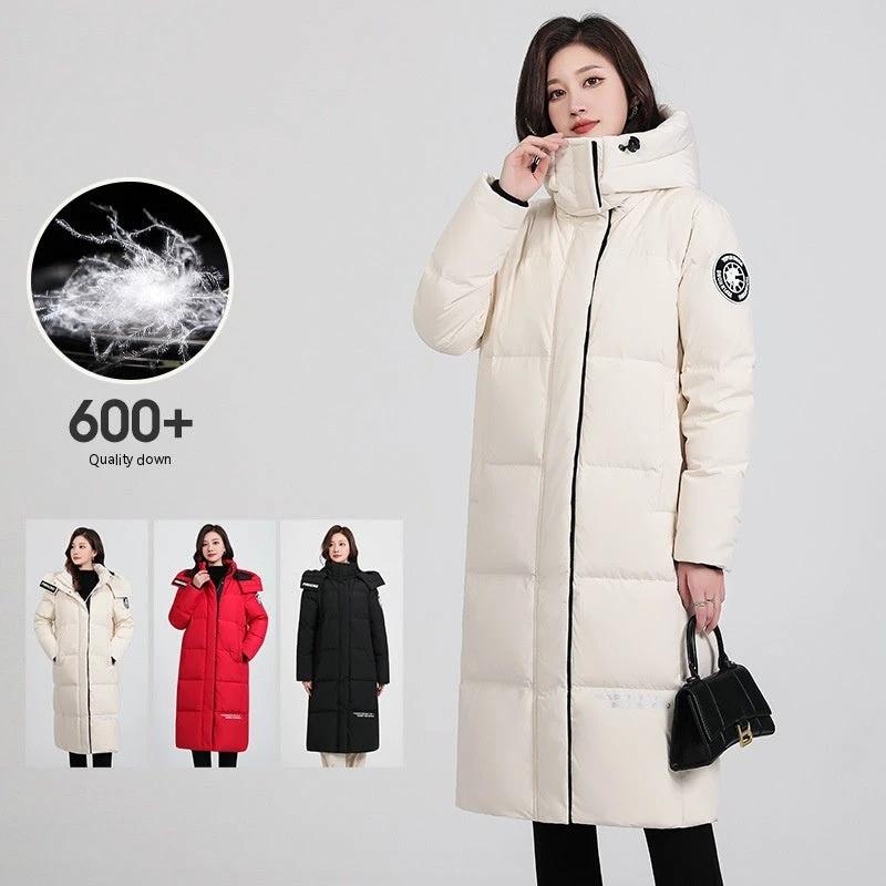 Women's Winter Thickened Casual Mid-length Down Jacket Hooded Jacket by AuroreWear