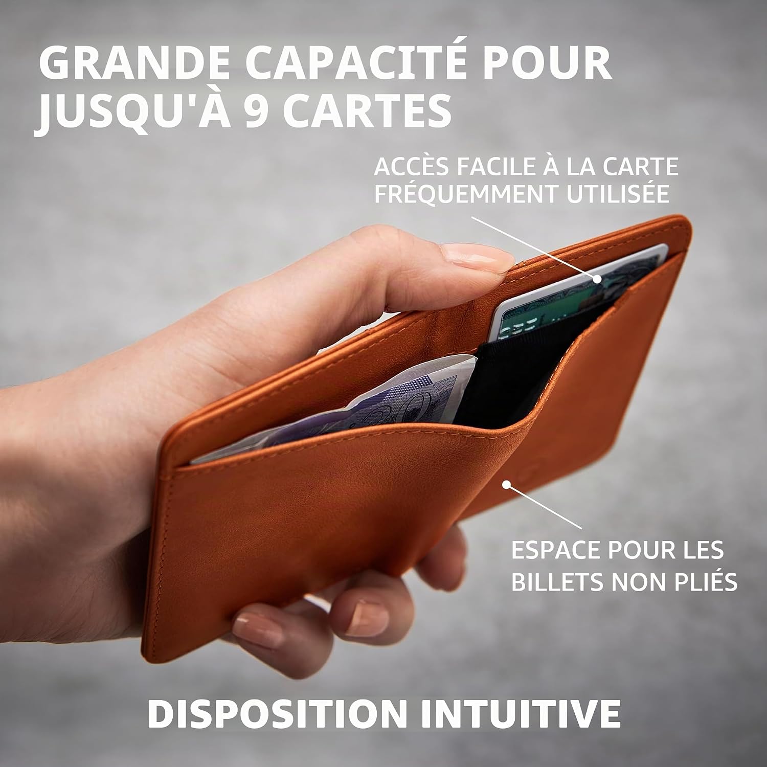 Vaultskin City Men's Leather Wallet with RFID Cognac