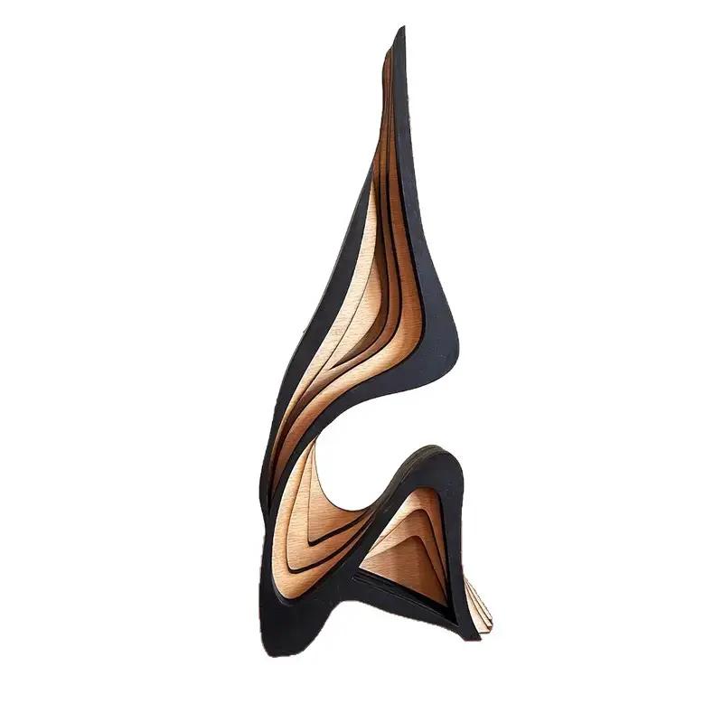 Wooden Three-dimensional Curved Art Home Decor Ornaments by AuroreWear