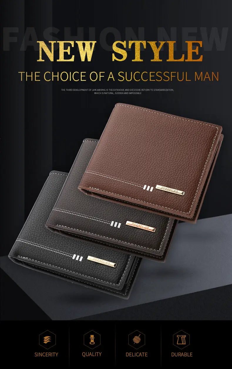 Multi-functional Multiple Card Slots Retro Men's Short Wallet by AuroreWear