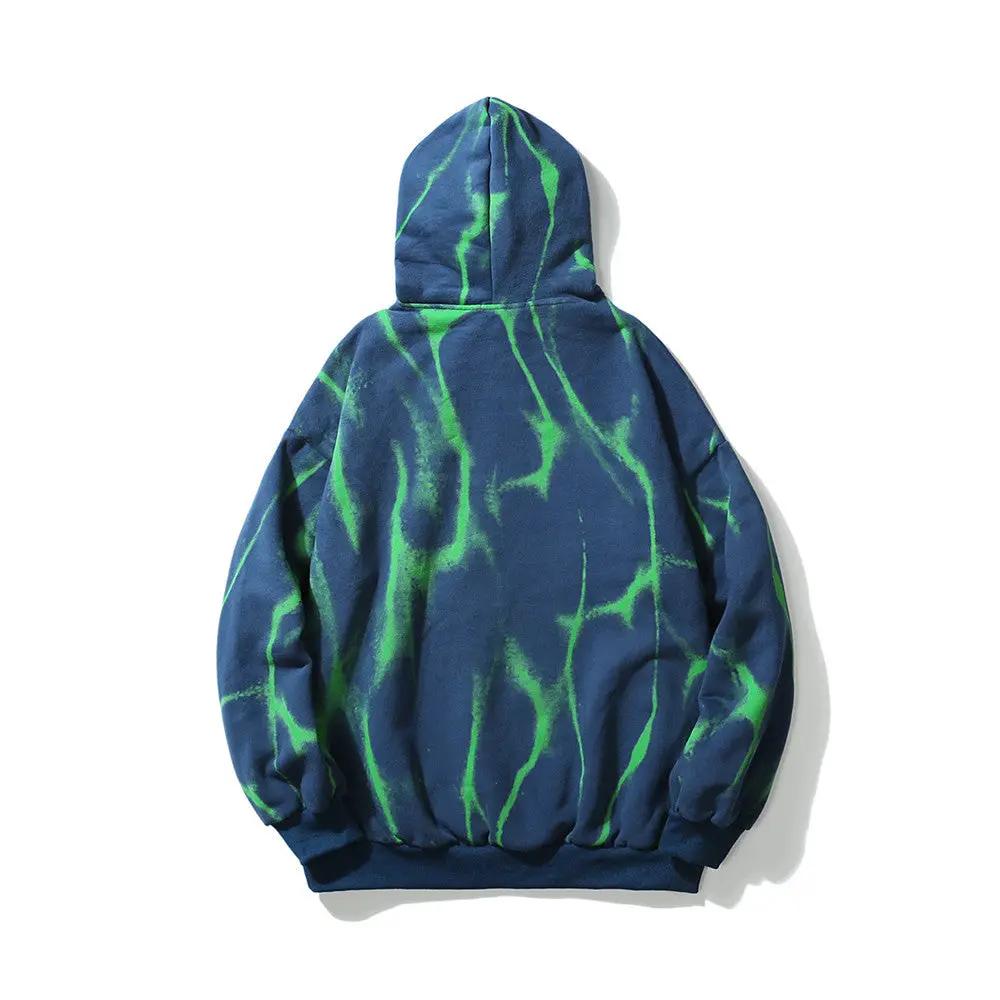 Cartoon Print Plus Velvet Sweater Street Trend Hoodie by AuroreWear