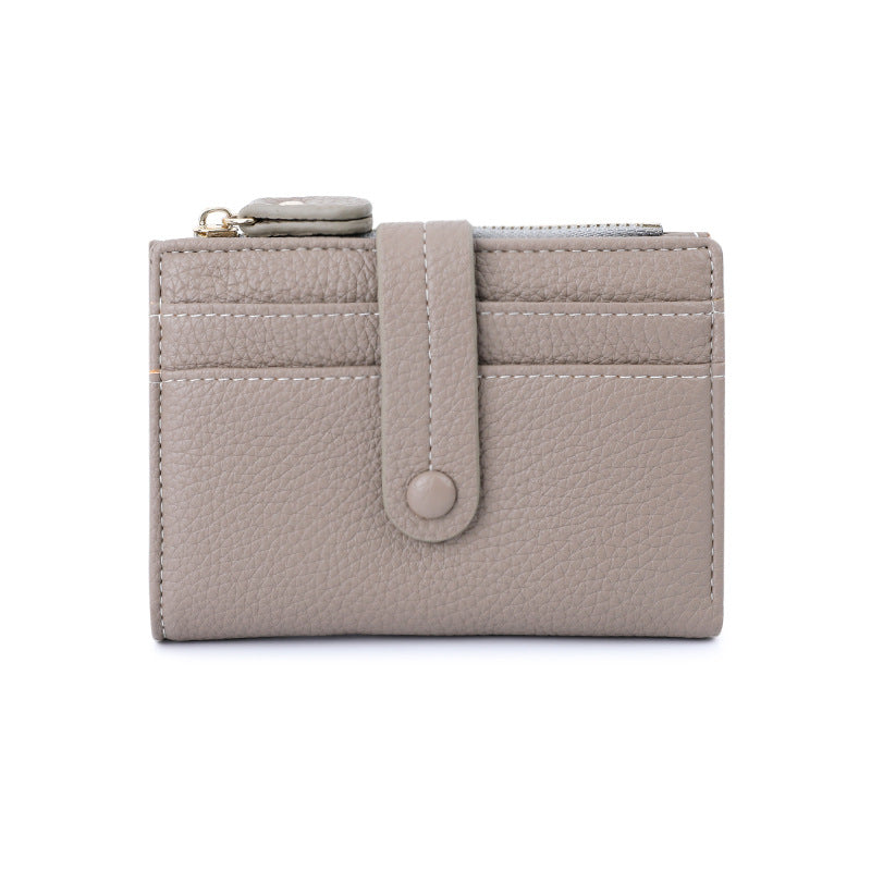 AuroreWear Plaid Leather Compact Wallet by AuroreWear