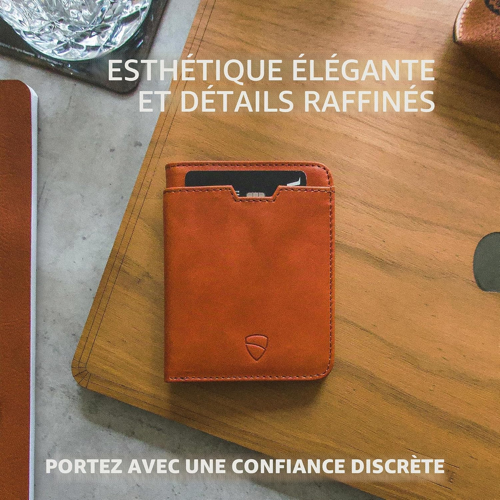 Vaultskin City Men's Leather Wallet with RFID Cognac