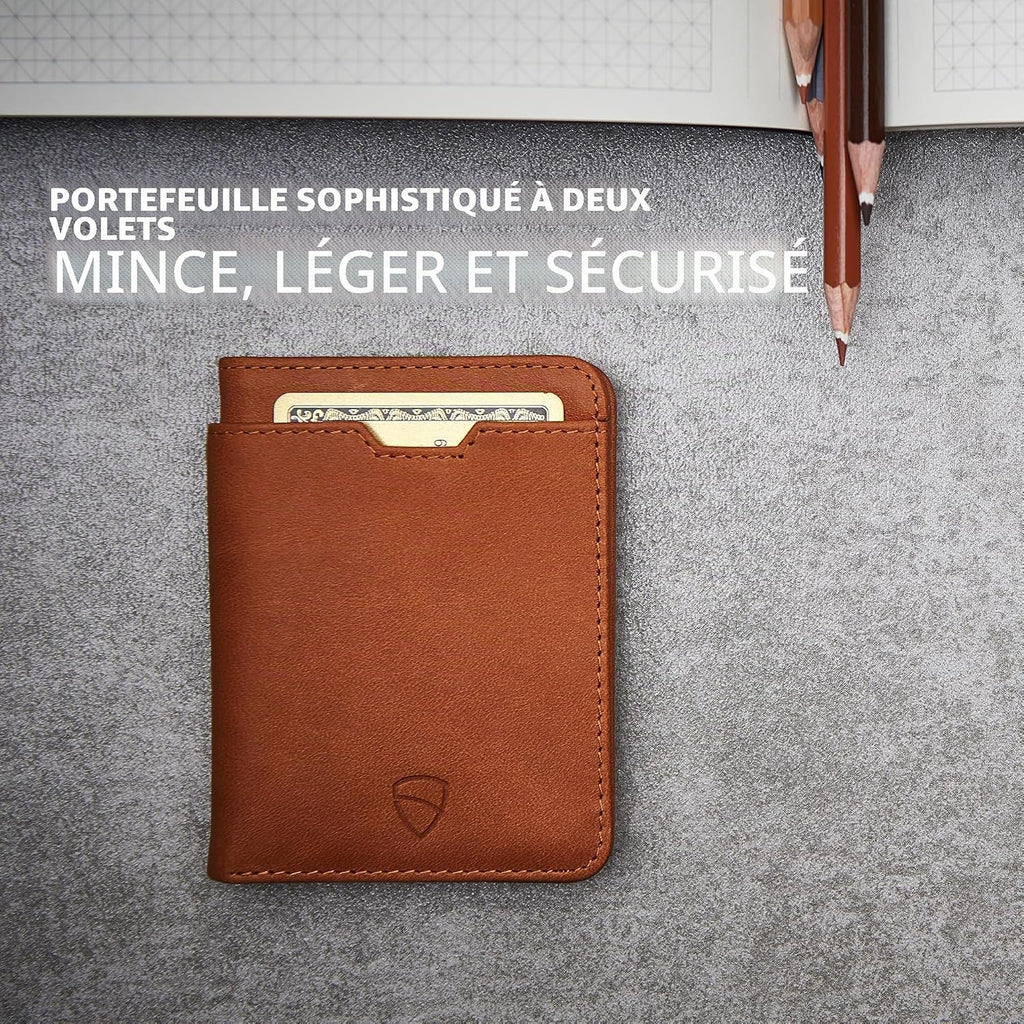 Vaultskin City Men's Leather Wallet with RFID Cognac