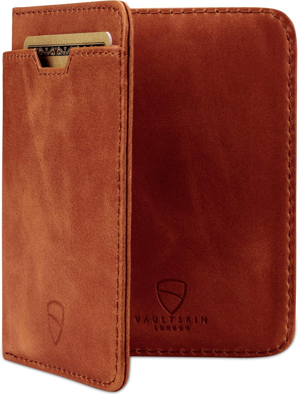 Vaultskin City Men's Leather Wallet with RFID Cognac