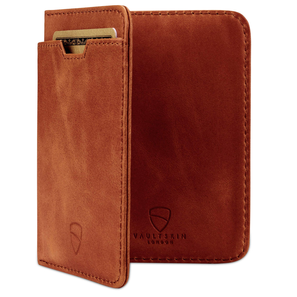 Vaultskin City Men's Leather Wallet with RFID Cognac
