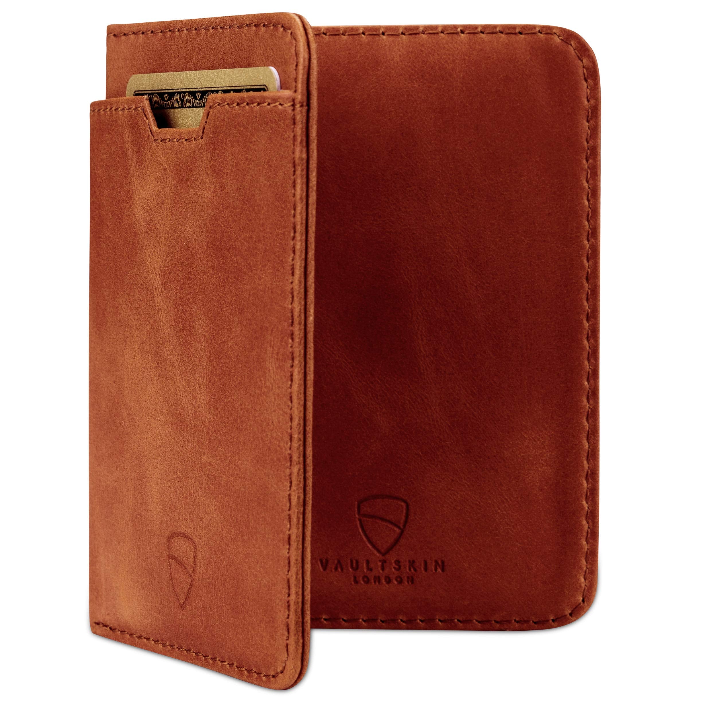 Vaultskin City Men's Leather Wallet with RFID Cognac