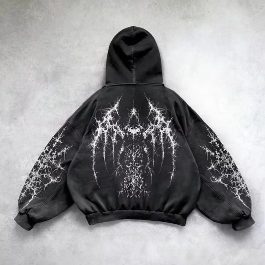 Fashionable Autumn Printed Pullover Hoodie